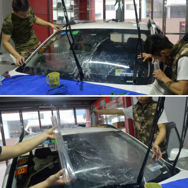 Tpu Transparent Explosion Proof Safety Car Window Film Windscreen Sunroof protection Film  Tint Car windows Film
