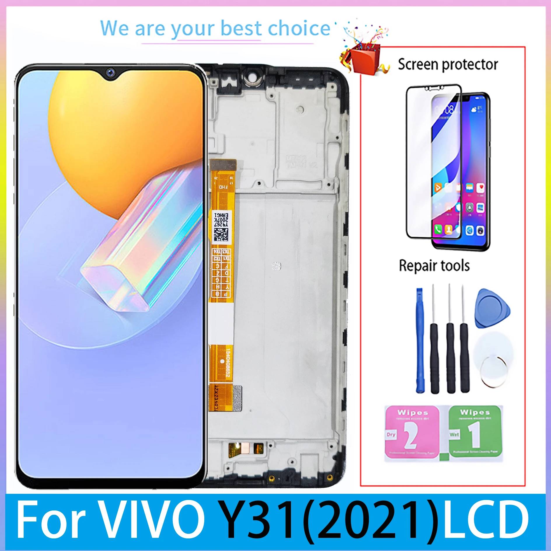 ДЛЯ VIVO Y31 ЖК-дисплей с рамкой сенсорный экран V2036 V2036 _ 21 панель запасные части