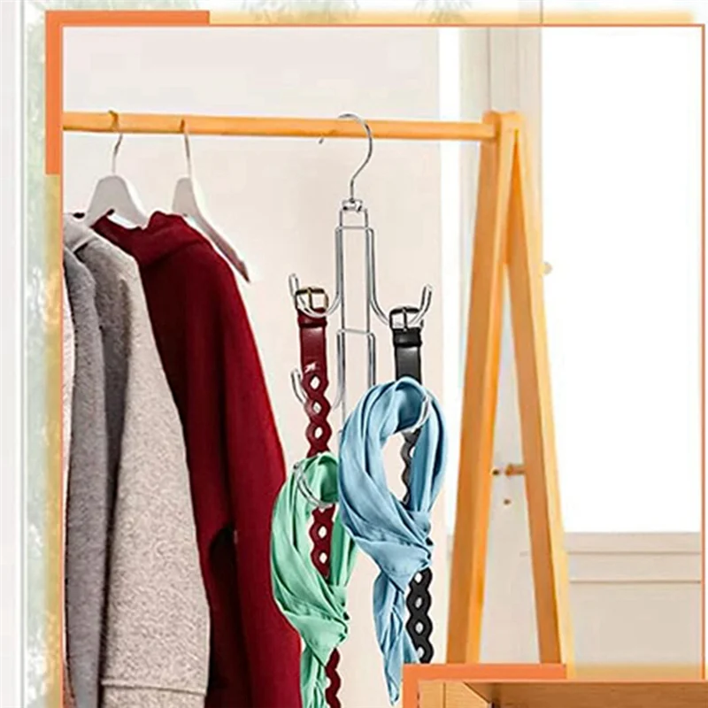 【HOT】Purse Organizer Hangers Rotating Purse Hanger For Closet,Silver Metal Bag Holder Storage Hooks,Portable Purse Racks