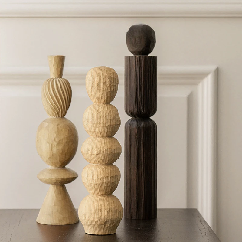 

Wild geometric wood carving art decoration