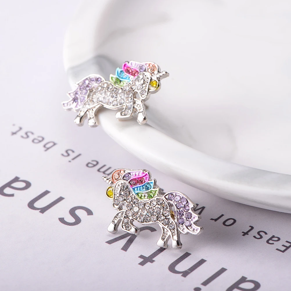 

1Pair Colorful Unicorn Earrings Unique Fashionable Ear Studs Casual Jewelry Birthday Gift Party Accessory for Women