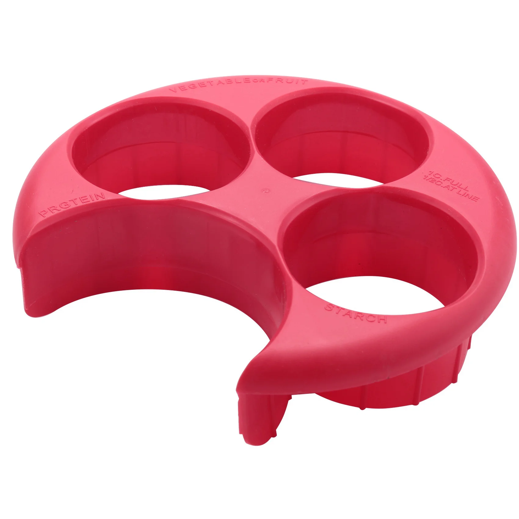 A74E-2X Food Control Meal Measure Plate Diet Portion Weight Loss Healthy Eating Slim New, Red
