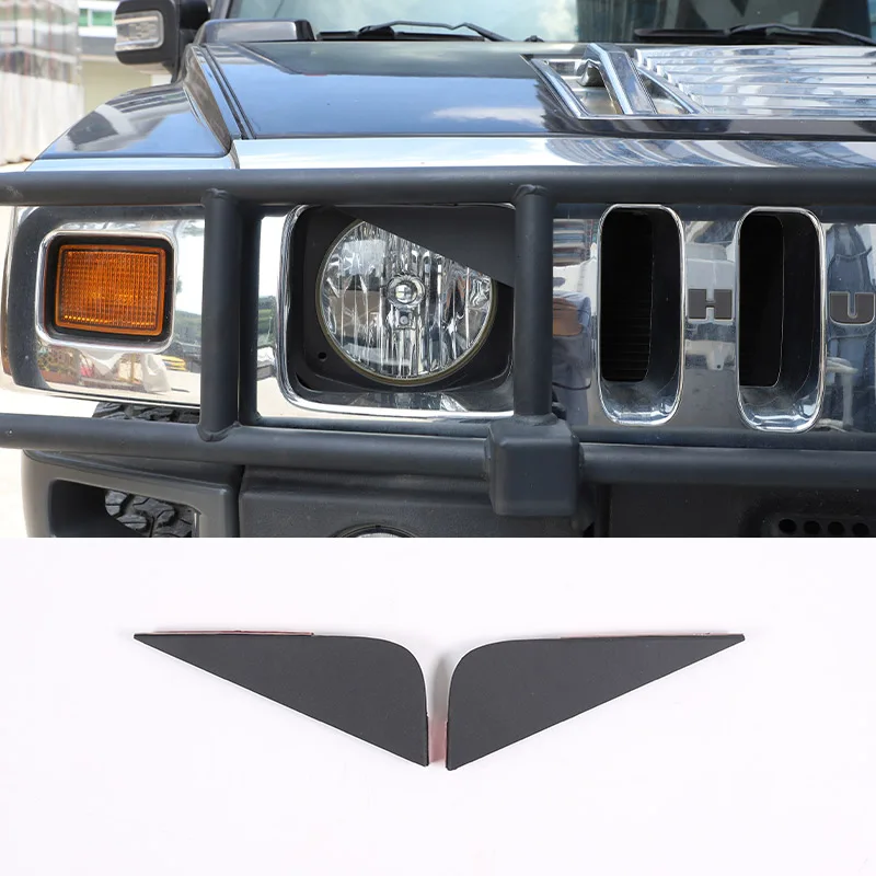 

For Hummer H2 2003-2009 Carbon Steel Car Headlight Bezel Cover Angry eyes Style Trim Baffle Cover Car Modification Accessories