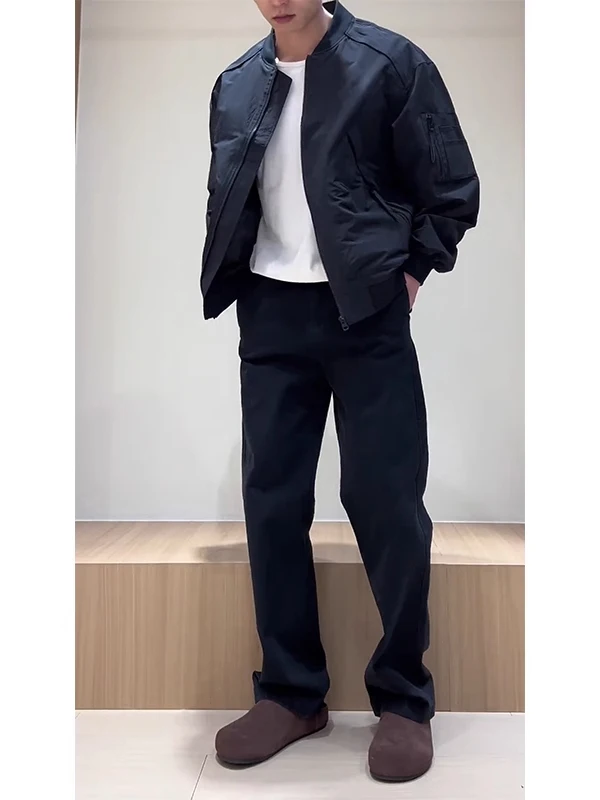 

Cleanfit Bla Knife Men's Jeans Casual High Street Straight Leg Trousers Spring Autumn Faionable Wear Resistant