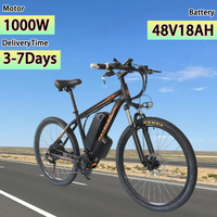 E Bike 1000W Powerful Motor 48V18AH Removable Lithium Battery 21-Speed Electric Bike 29-Inch Tire Mountain Electric Bicycle