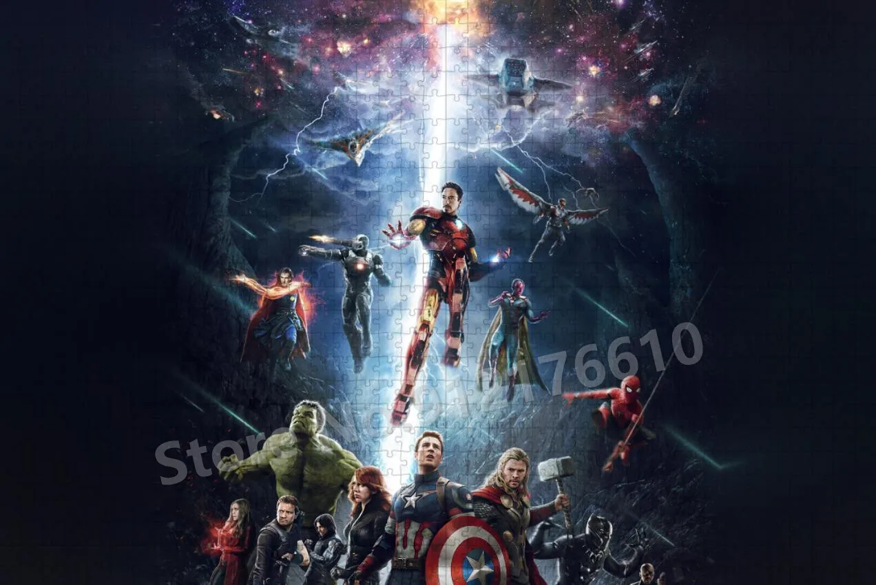 Disney The Avengers Jigsaw Puzzle Iron Man Capitan America Spiderman Puzzle stampato Giocattoli in legno per bambini Regali Brinquedos
