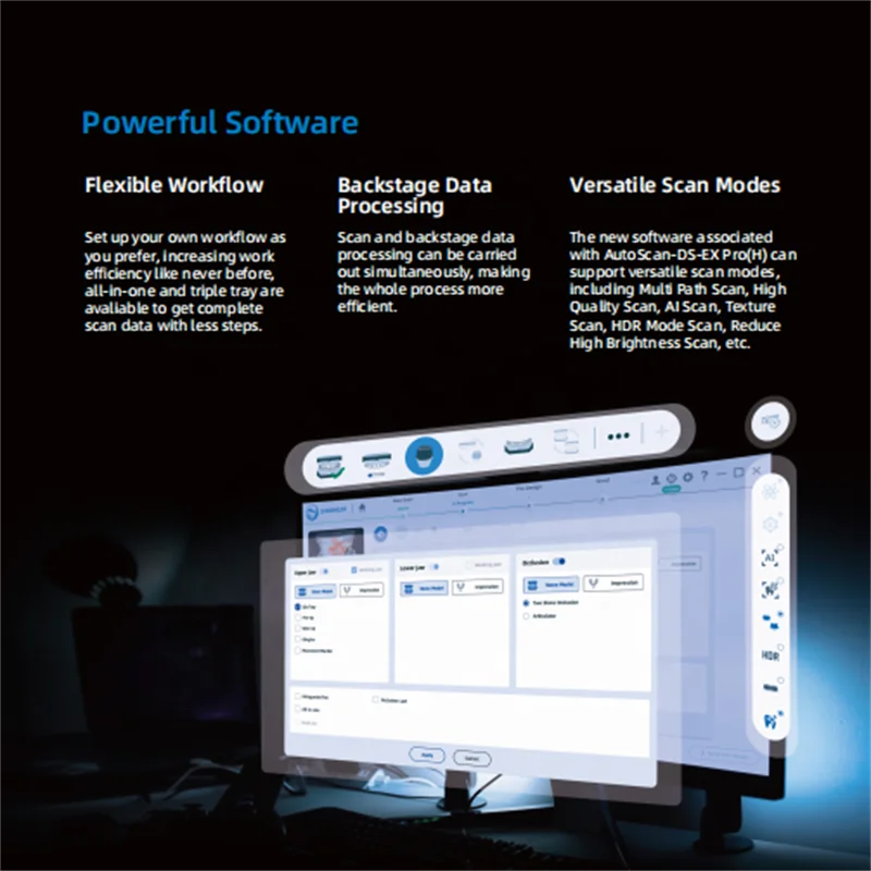 Настольный сканер Cam для стоматологического компьютера, 5,0 МП, блестящее 3D-автоматическое сканирование