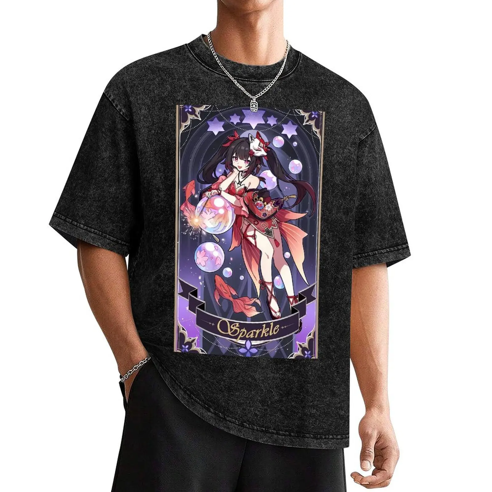 Sparkle Revelation Card Honkai Star Rail T-Shirt graphic shirts custom shirt outfits for men