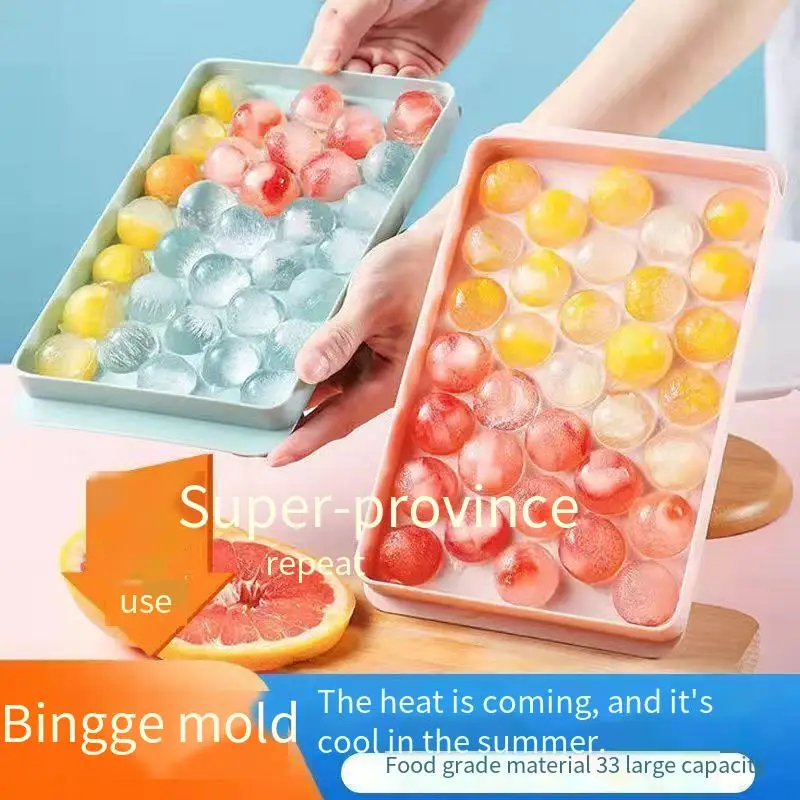 قالب مكعبات الثلج من السيليكون الناعم، صندوق صنع الثلج المنزلي لهوكي الجليد، صينية مكعبات الثلج الكروية، فاز تخزين الثلج المصنوع من السيليكون المستدير من الويسكي #6