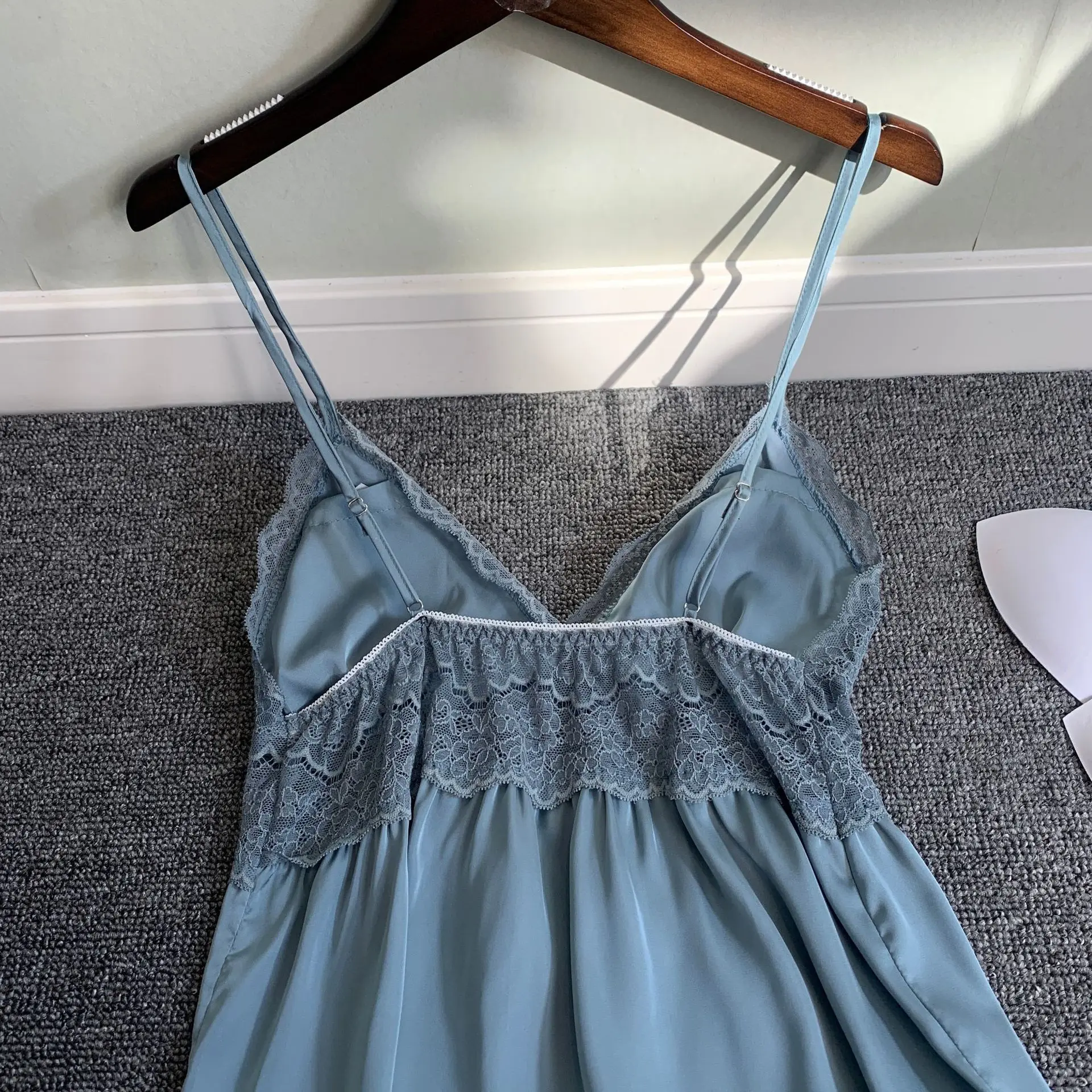 Sling pajamas women's spring and summer new tops and shorts two-piece home clothes sexy lace pure desire pajamas ice silk