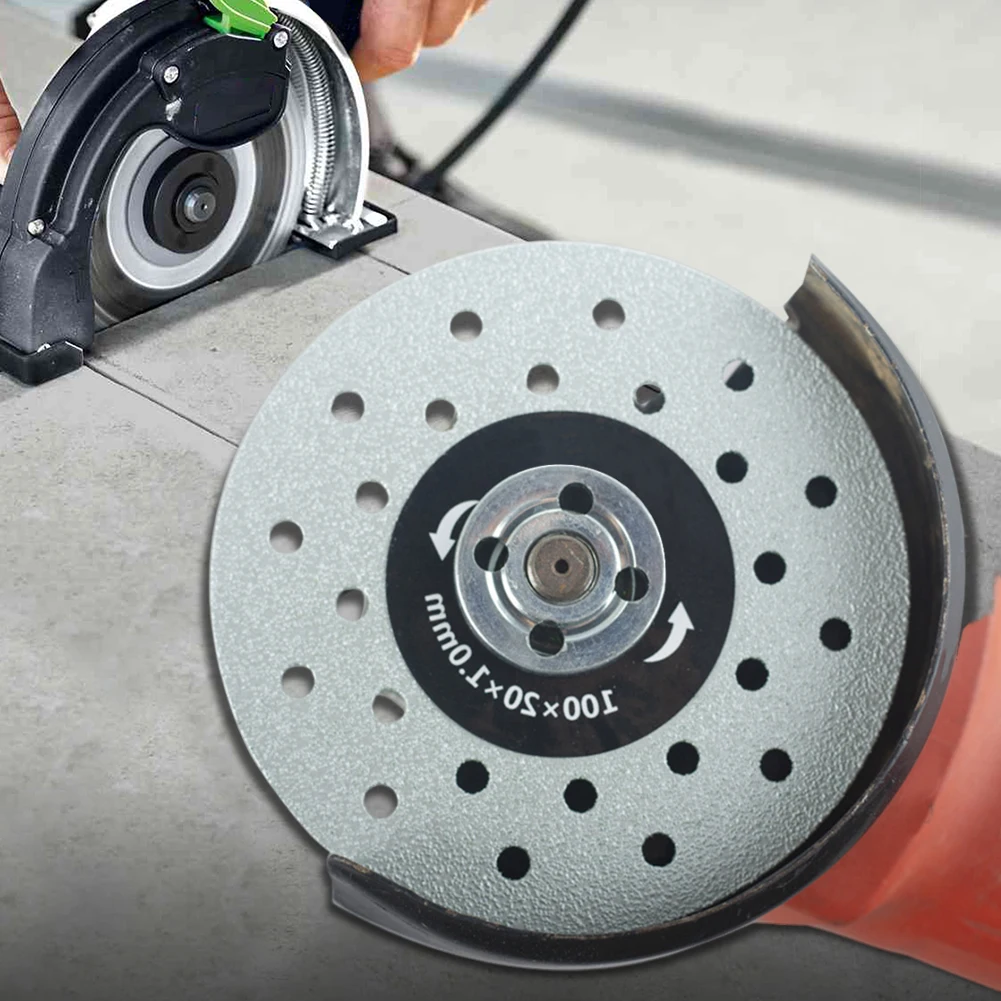 ใบตัดหินขนาด 4 นิ้ว/100 มม. แบบมีรูพรุน ขยายขอบ ใบตัดเพชรสำหรับหินชนวน ใบเจียรแบบแบน ใบตัดบางเฉียบ