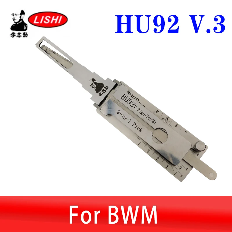 Lishi 2in1 HU92 V.3 Decoder Lock Pick tool Locksmiths tool Car Door Opne Tool For BWM