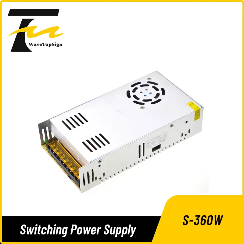 WaveTopSign AC220 to 0-24V S-360W Regulated DC Adjustable Switching Power Supply 24V 36V 48V 220V