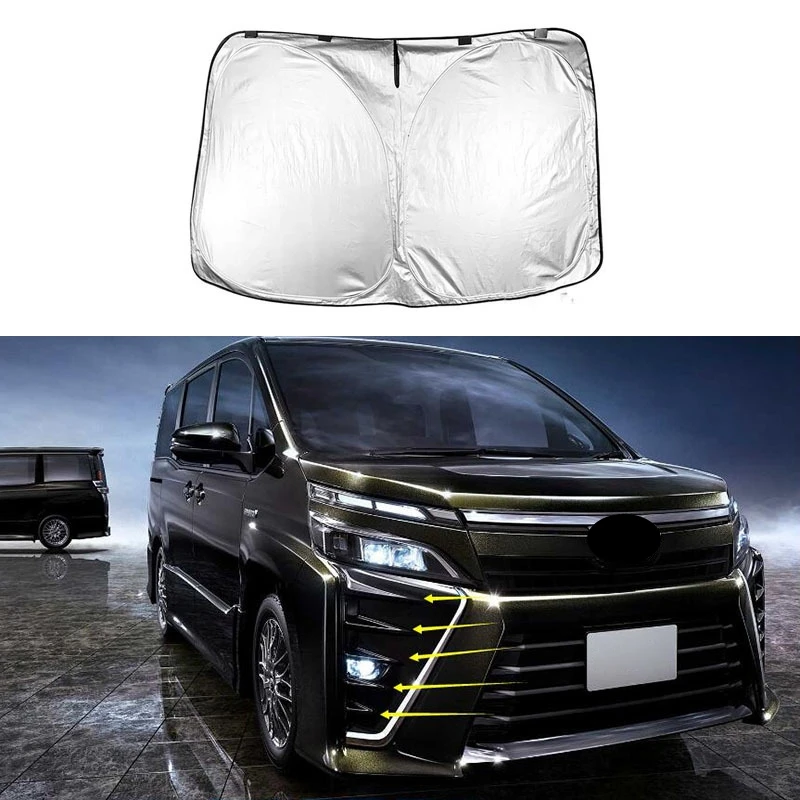 

Car Windshield Sun Shade Blocks UV Rays Sun Visor Protector Foldable Sunshade For Toyota Noah/Voxy 80 Series