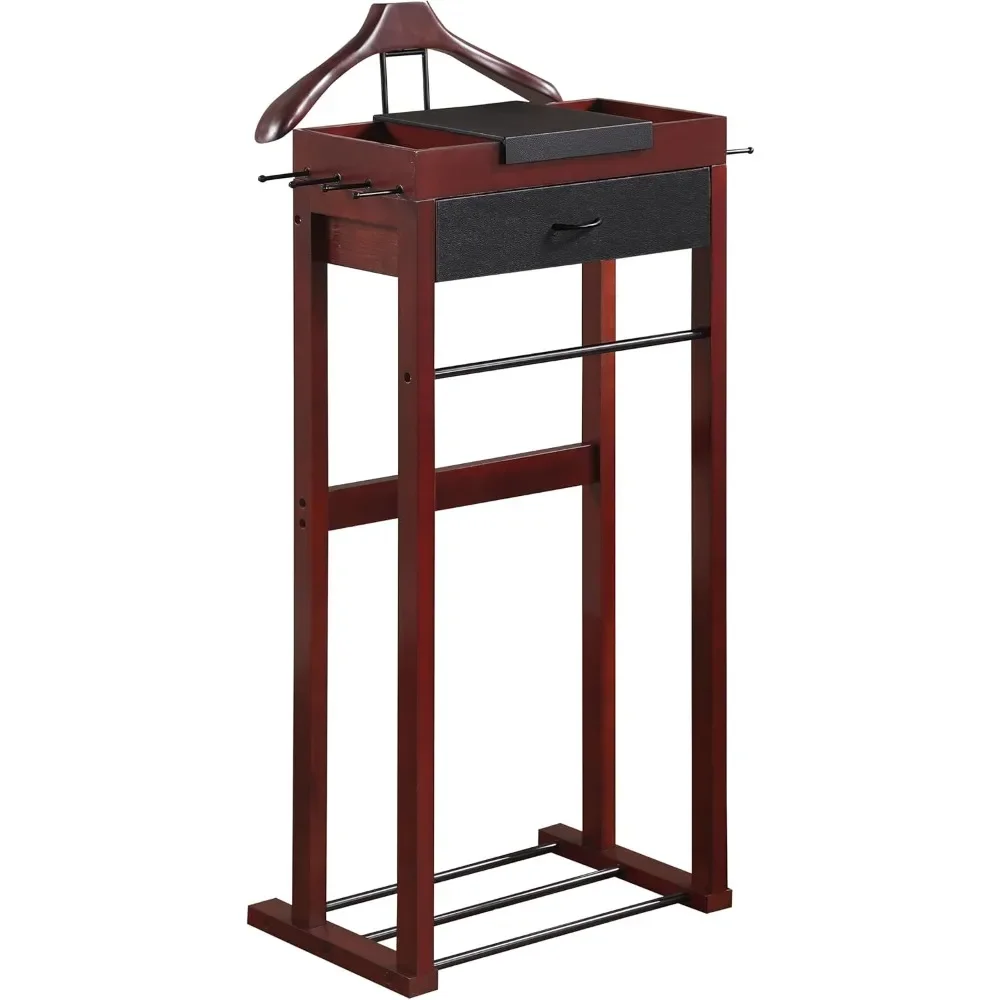 

Бестселлер: Напольная деревянная вешалка-органайзер Winston с крючками, штангой для брюк, ящиком, крючком для галстуков, подносом и полкой для обуви