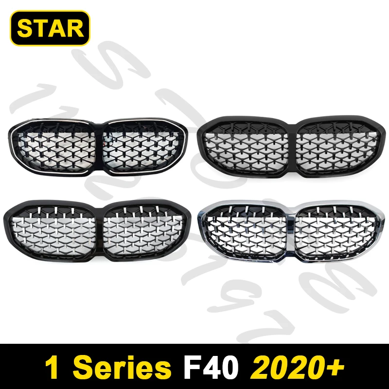 for 2020+ F40 1-Series BMW 118i 120i 128ti 135i 116d 118d 120d 128e Bumper Mesh Racing Kidney Grille - view 4