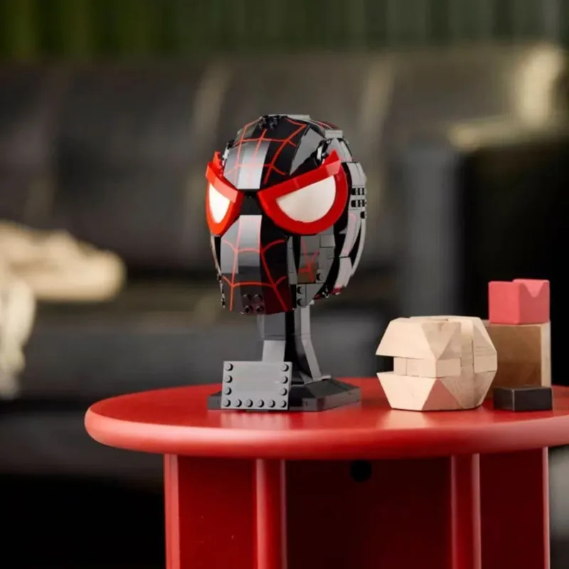 New Miles Morales Mask Puzzle DIY Building Blocks Model Toy Miles Morales Mask Collection Building Block Model Toy For Kid Gift