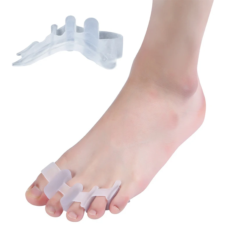 

1pair Silicone Foot Brace Finger Toe Five Fingers Separator Thumb Valgus Protector Painless Posture Corrector Toe Hallux Valgus