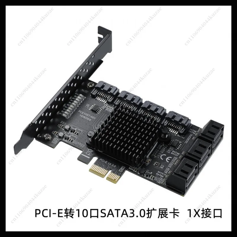 PCI-E 3.0 GEN3 SATA3.0 Hard Drive Expansion Card, 6/8/10 Ports 6G High-speed Disk Adapter Card with Stable Main Control Chip