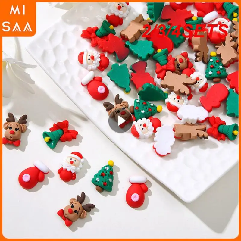 2/3/4SETS Christmas Series Accessories Lovely Cartoon Durable Demand Versatile Best Selling Resin Jewelry With Collection Value