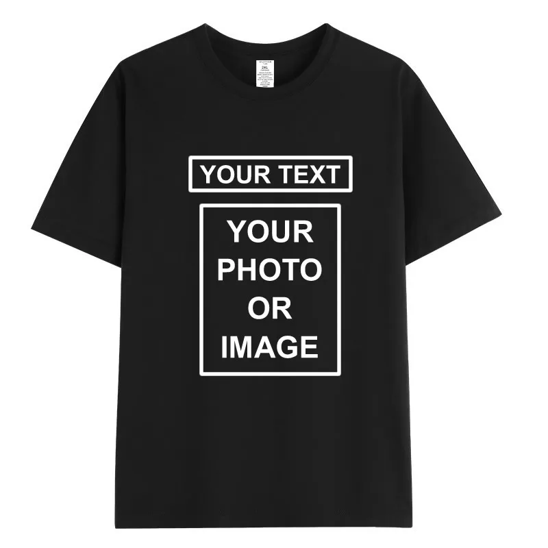 Custom Women Cotton T-shirt Personalized Your Design Here Custom Text T Shirt Add Your Own Design DIY T Shirt POD