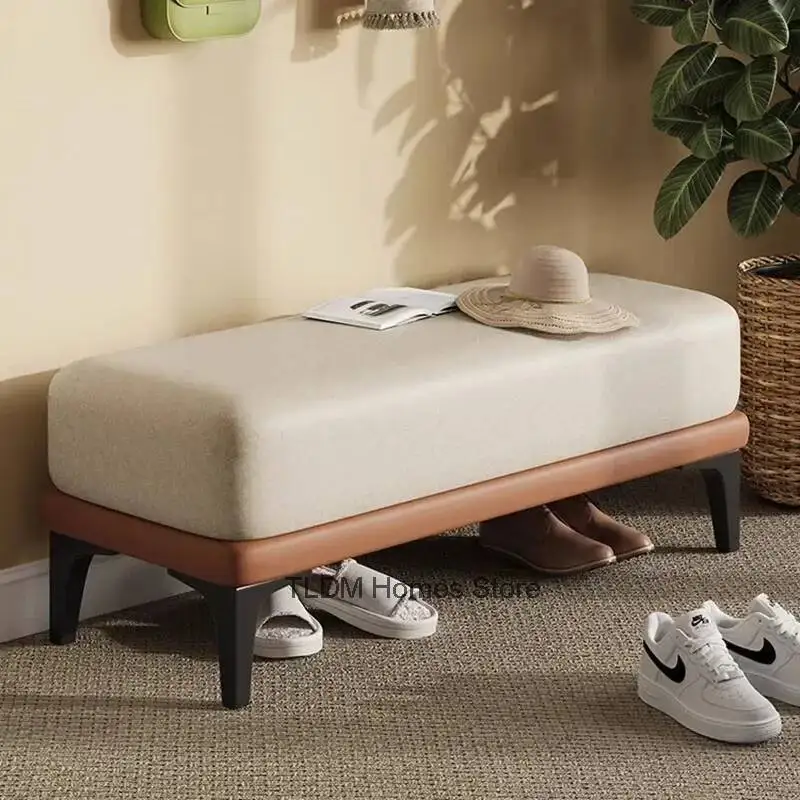 

Comfy Velvet Shoes Bench Elegant Glam Cute Hallway Ottomans Bench Living Room Beauty Pouf Salon comfye Space Saving Furniture