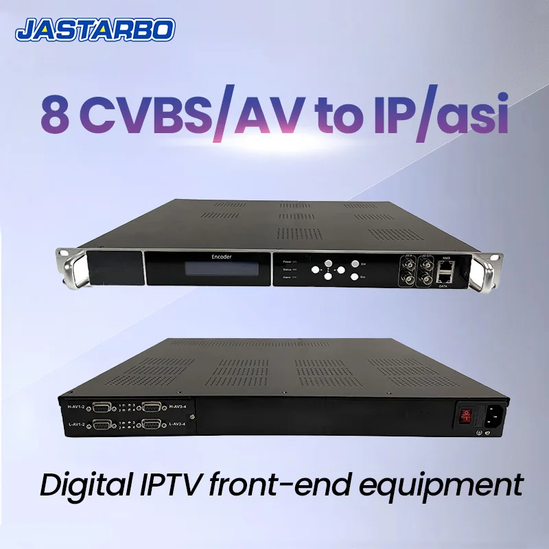 Энкодер 8 AV-IP/ASI, кодировщик MPEG2 CATV, кодер AV/CVBS-IP, цифровой SD-кодер, 16 CVBS-IP/asi энкодер