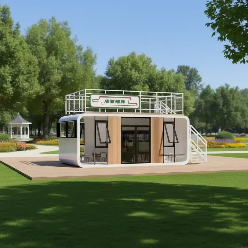 Modern Prefab Container House Customizable Mobile Tiny Home for Office Modular Building