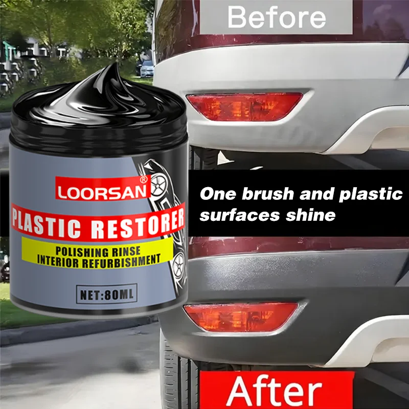 Kit di riparazione parafango in plastica, ripristino rapido della lucentezza, protezione, set per la cura dell'auto, include cera schiarente per pneumatici e crema riempitiva