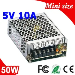 MS-50-5 50W 5V 10A Mini size LED Switching Power Supply Transformer 110V 220V AC to DC 5V output