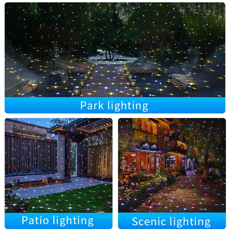 Laser firefly projection lighting park courtyard decoration rotating atmosphere light outdoor laser light