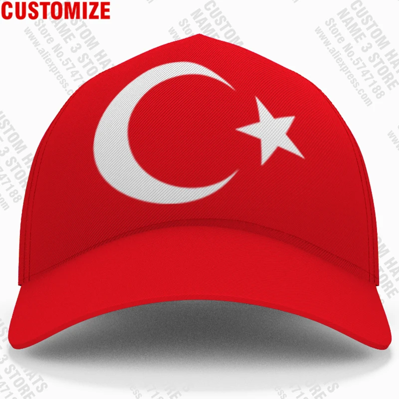 Turkey Baseball Caps Free Custom Made Name Number Team Logo Tr Hat Tur Country Travel Turkish Nation Republic Turk Flag Headgear