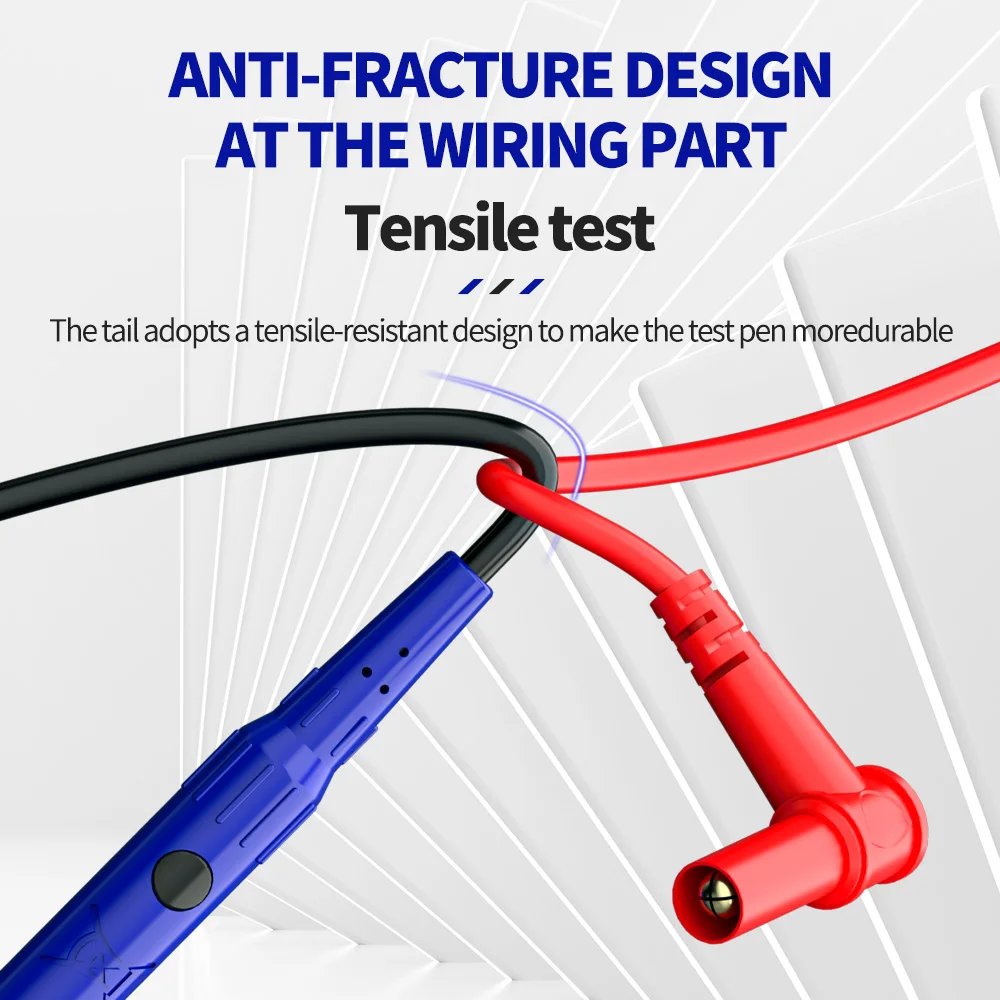 MECHANIC High-End Gold-Plated Universal Test Lead Digital Multimeter Leads Precision Needle Tip Double Insulation Soft Silicone