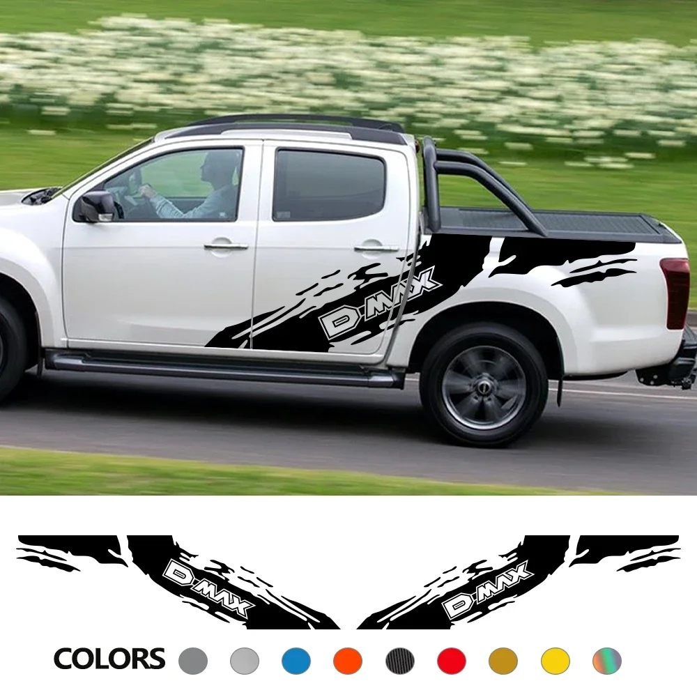 

Наклейки для пикапа Isuzu Dmax D Max, наклейки на дверь автомобиля, наклейки на боковые двери, графика грузовика, длинный грязевой клей, стильный виниловый чехол, автомобильные аксессуары