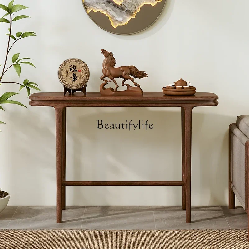 

LJY*solid wood storage living room entrance entrance Zen tea room wall side cabinet