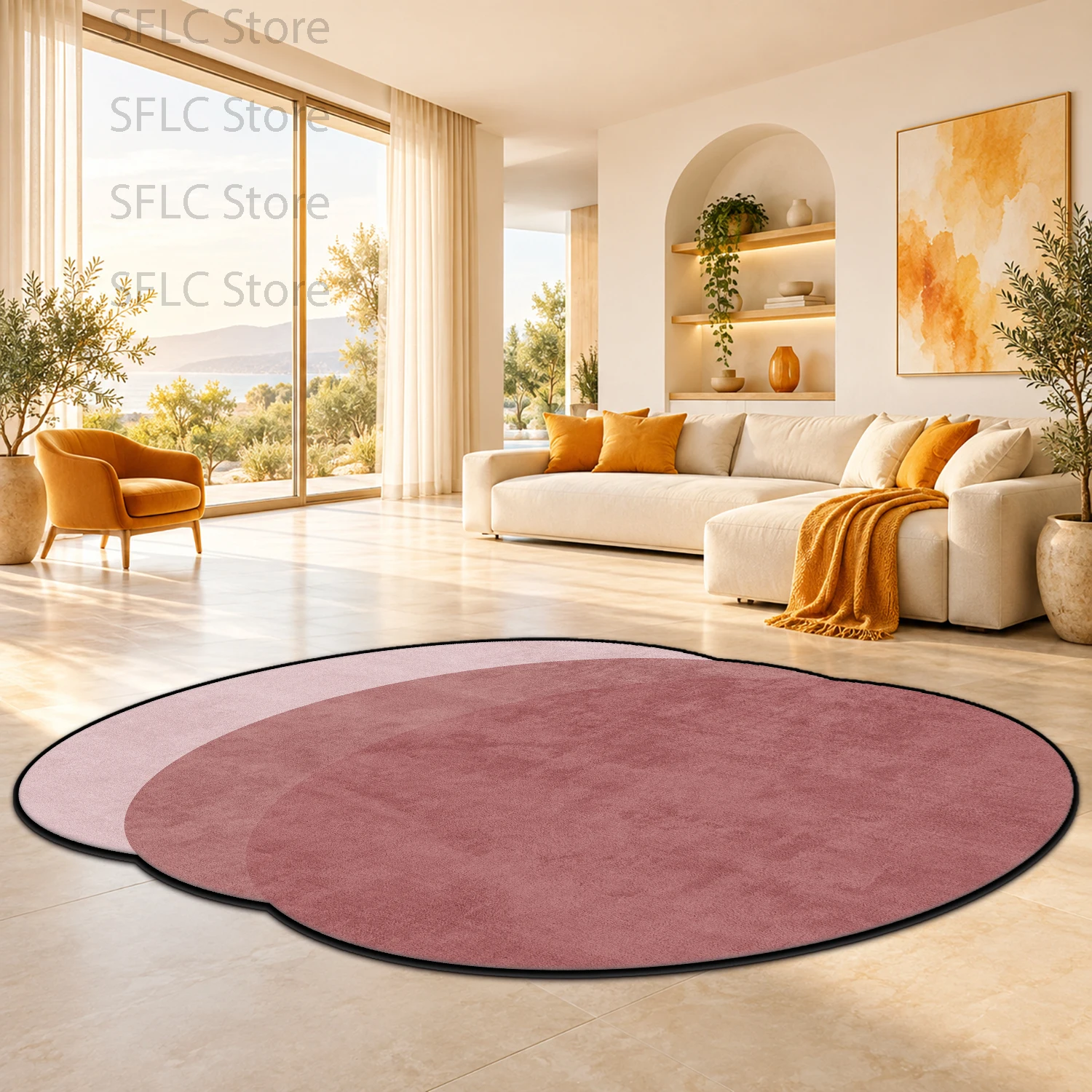 Modern Irregular Style Living Room Coffee Table Rug Non-slip Washable Bedroom Home Decor Mat Soft Fluffy Large Area Floor Carpet