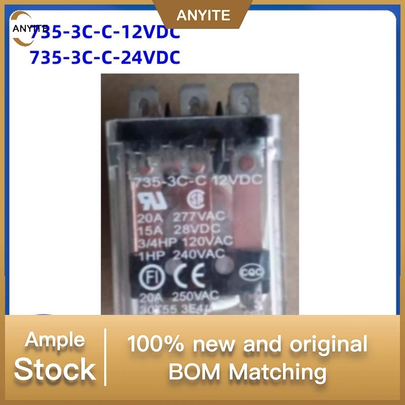 

5Pcs/LOT NEW 735-3C-C 735-3C-C-12VDC 735-3C-C-24VDC 11PINS 20A 12VDC 24VDC5