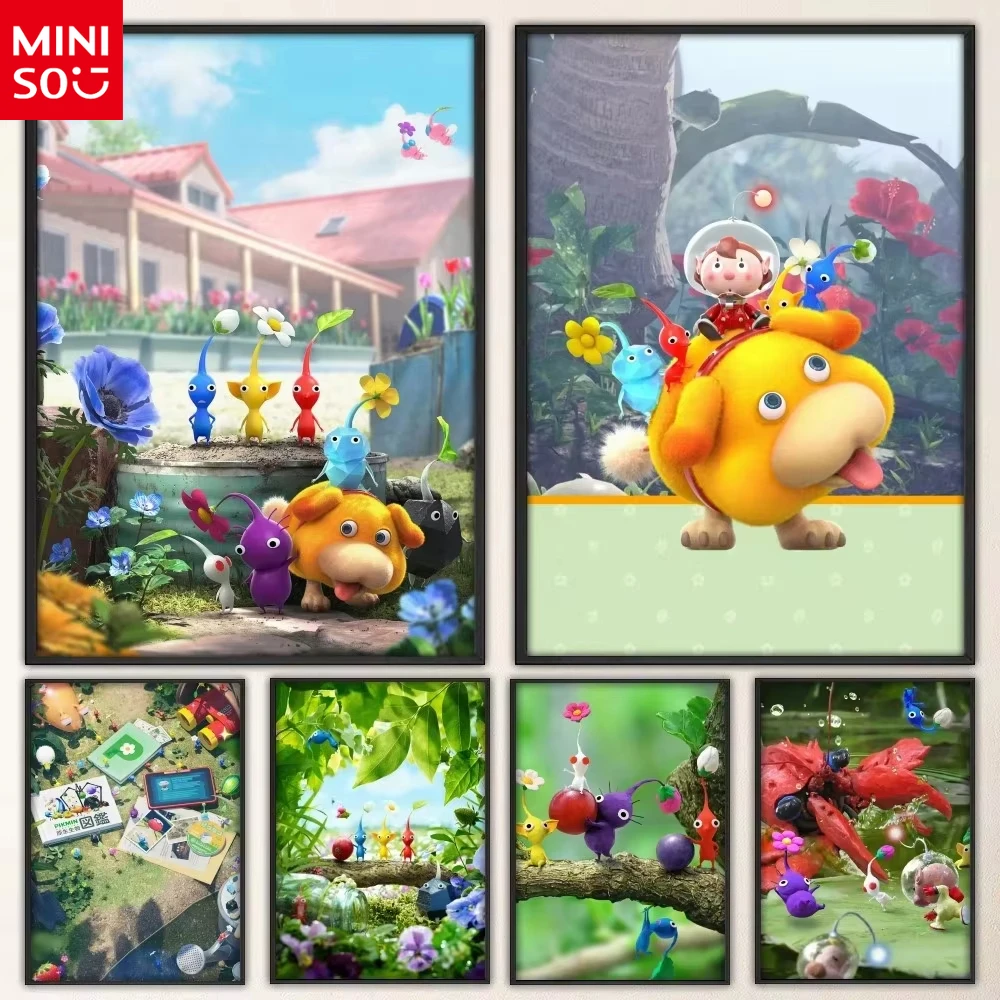 

MINISO Game Pikmins: Digital Oil Painting, Living Room Bar, Fashion Wallpaper, Retro Decoration, Paint, Creative Handicraft