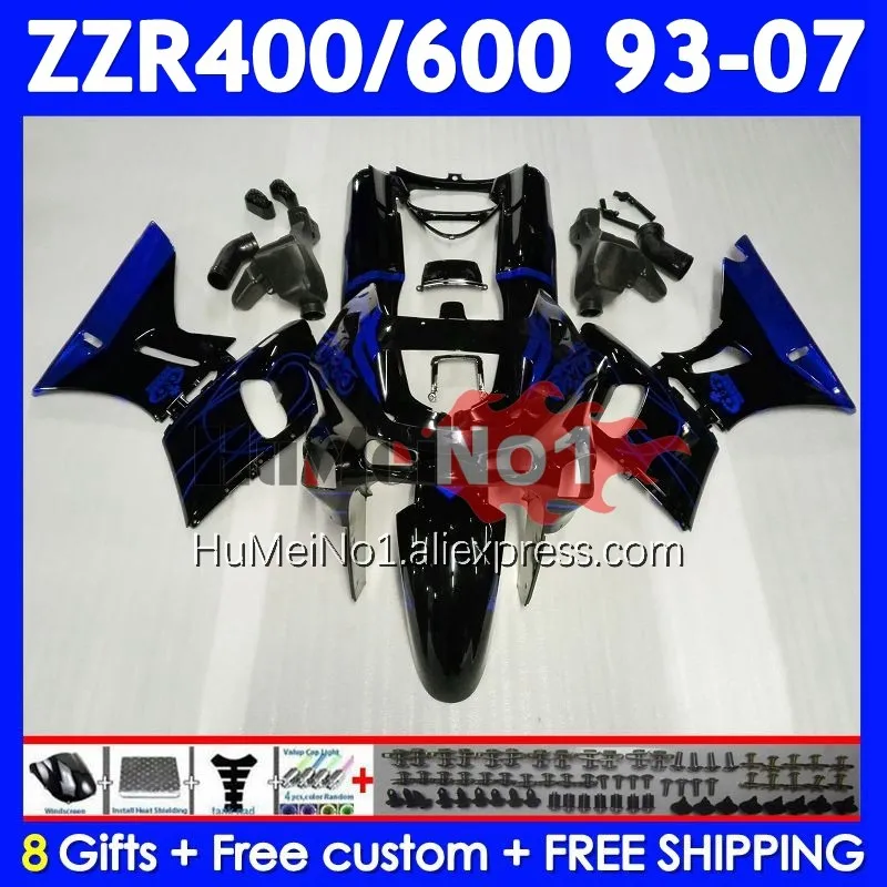 ZZR-400 For KAWASAKI NINJA ZZR Blue black 400 1993 1994 1995 1996 1997 1998 238No.164 ZZR400 99 00 01 02 03 04 05 06 07 Fairing