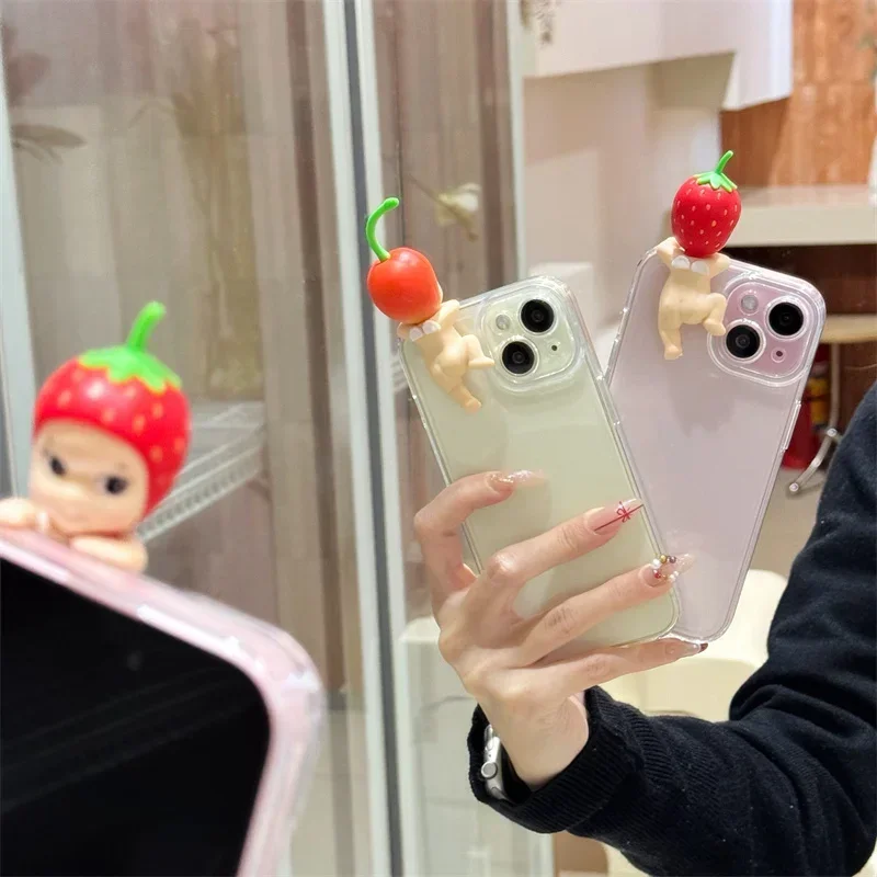 Gift Doll Sonnys Angel Fruit Veggie Box Case for Samsung Galaxy A54 A34 A24 A14 A73 A53 A33 A23 A13 4G 5G A05 A05S Clear Cover