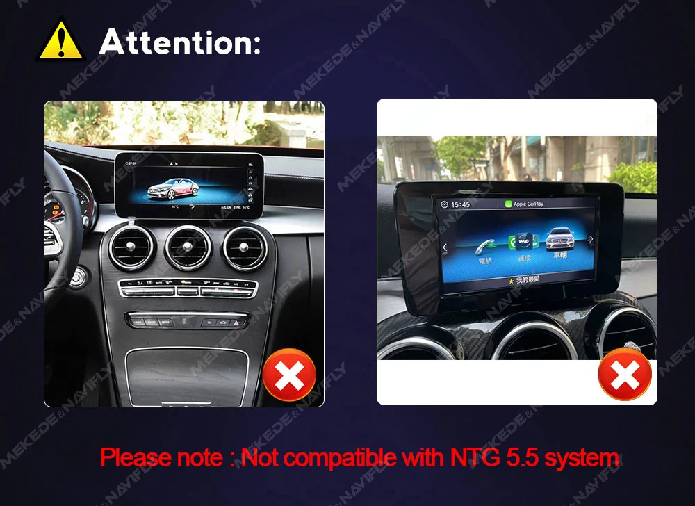 Mekede Android 14 Autoradio 12G+256G für Mercedes-Benz C / GLC / V-Klasse W205 X253 W446 W447 Drahtloses Carplay Intelligente Systeme – Detail 7