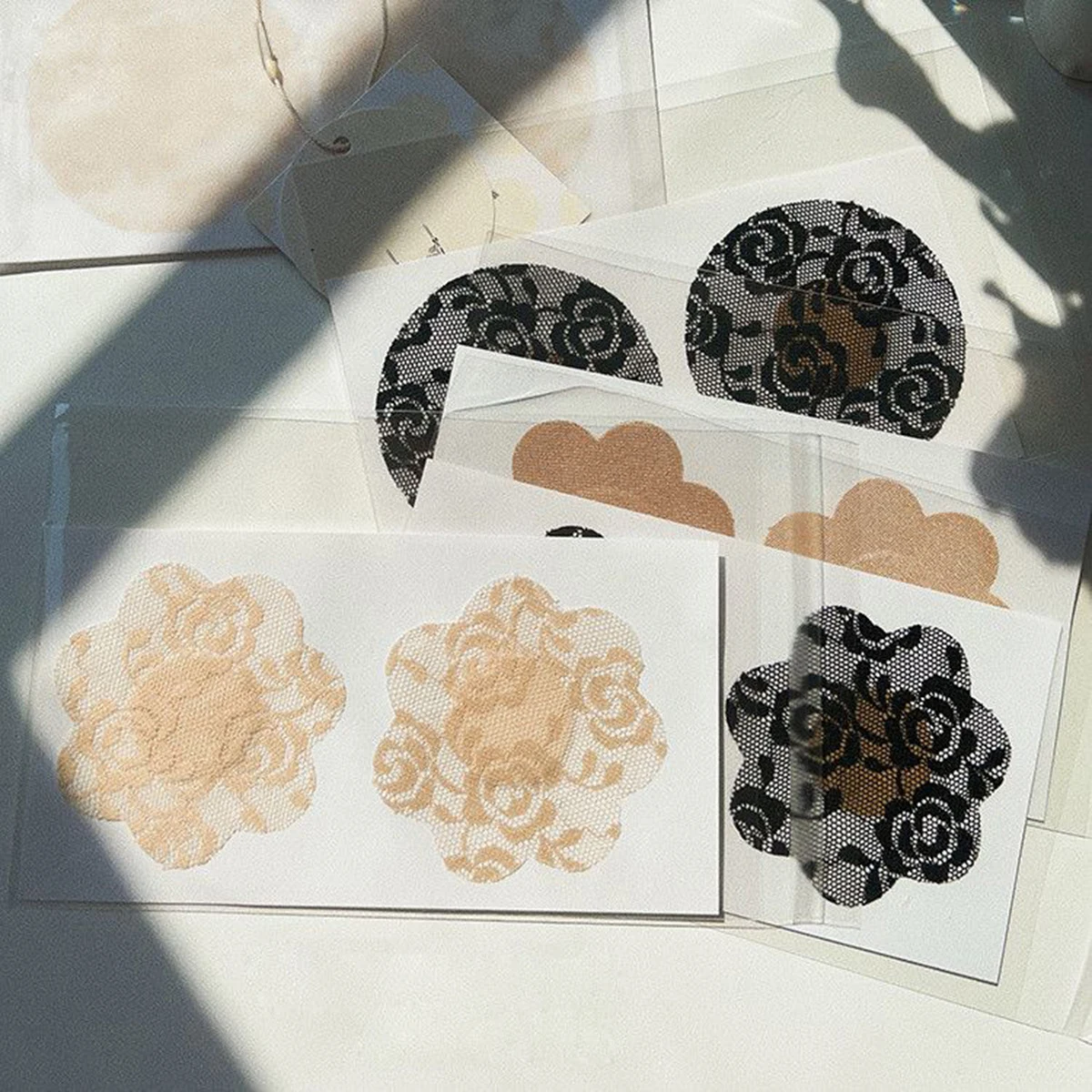 60PCS Kant Tepel Cover Ultra Dunne Onzichtbare Ademende Niet-geweven Stof Nubra Pasties voor Plunge Bras Gezonde Lijm beha Pads