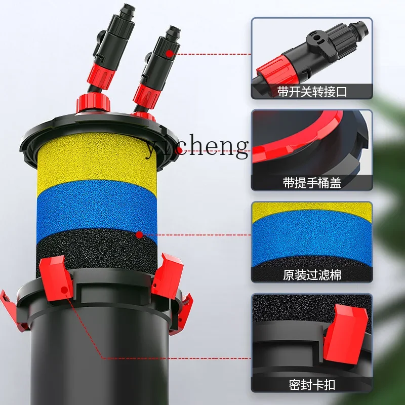 u20 Ceramic Ceramic Tank Filter Bucket Small Fish Pond Filter System Fish Water Circulation Round Fish Tank Filter