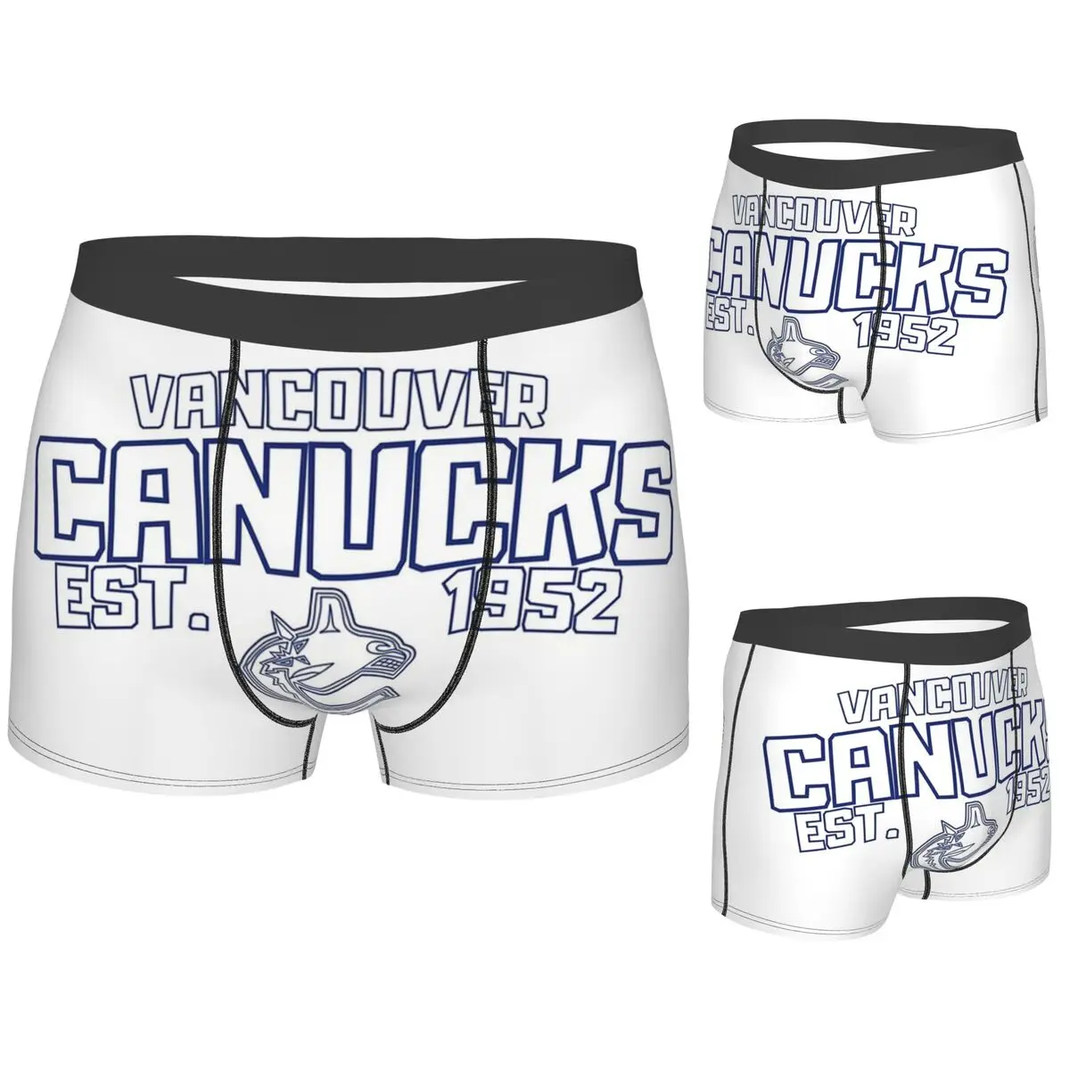 

Boxer Underpants Shorts Vancouver Canucks Hockey Canada Panties Men's Ventilate Underwear for Homme Man Boyfriend Gift
