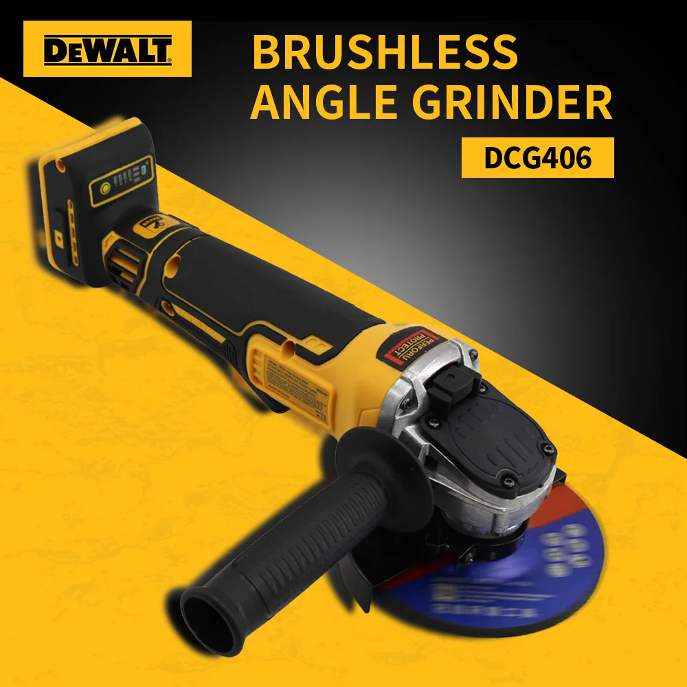 DEWALT DCG406 Kit 100/125MM 20V Angle Grinder Brushless Maglev Metal Cutting Charging Angle Grinder No Battery