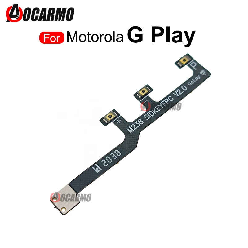 Aocarmo For Motorola Moto G Play 2021 Power On/Off Volume Up/Down Buttons Flex Cable Repair Parts