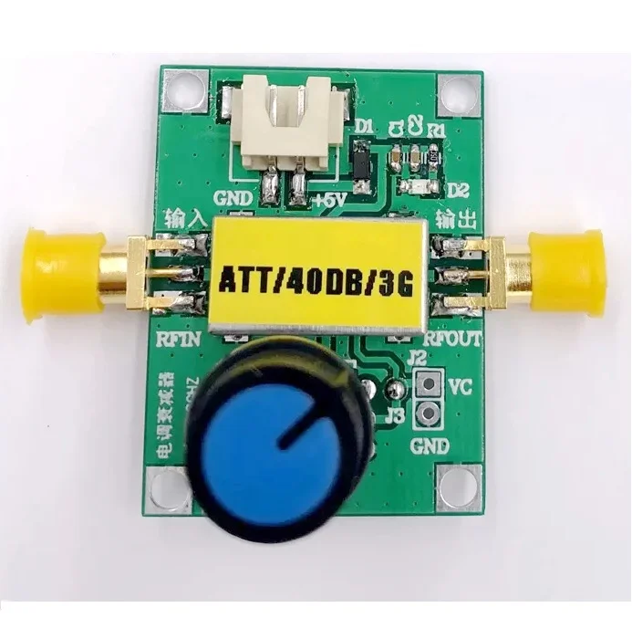 

AT-108 RF ESC attenuator 0.5Mhz-3GHZ 40DB dynamic range 0-5V control for Ham Radio Amplifier signal amp ALC