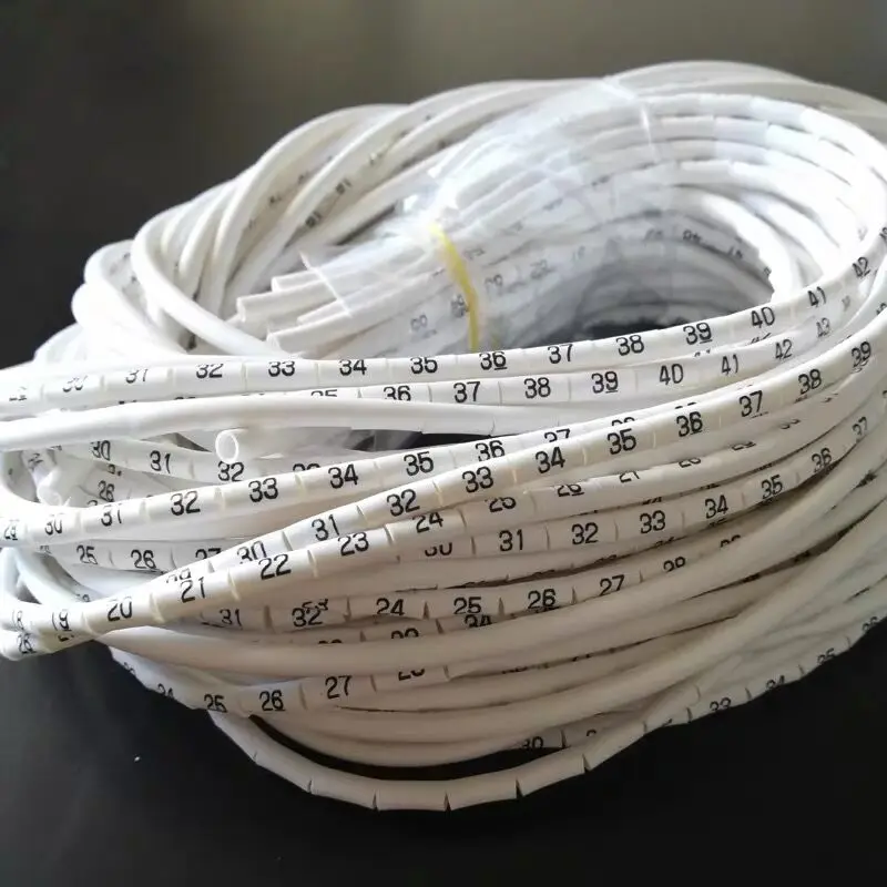 PVC Wire Marker Tube Waterproof Cable Identification Label Tube Clear Fade-resistant Printing Electrical Wire Number Sleeve A-Z