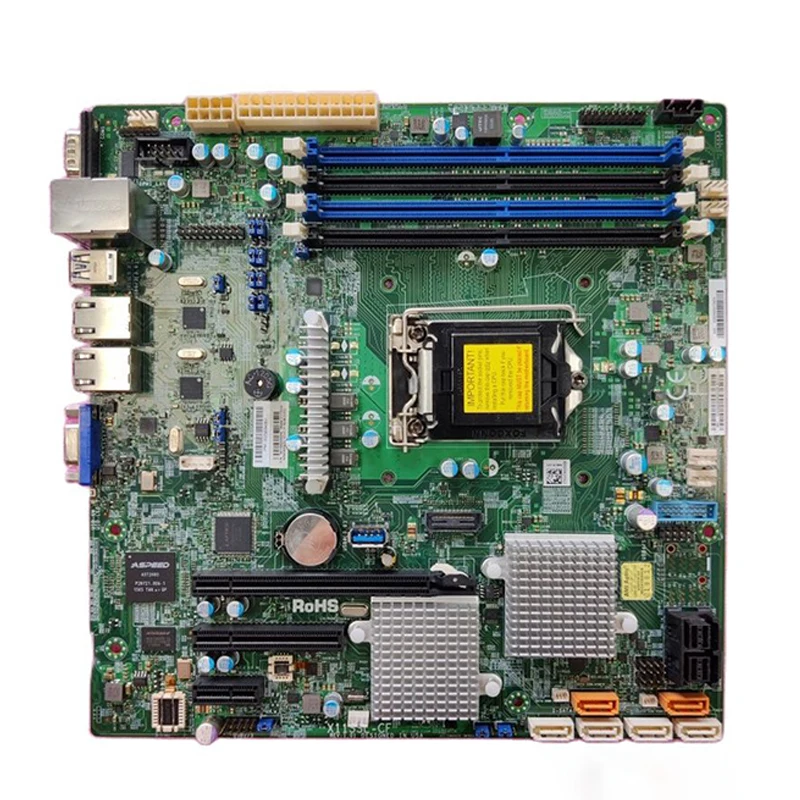 For Supermicro Server Micro-ATX Motherboard LGA1151 C232 Chipset Supports E3-1200 v6/v5 7th/6th i3 Series X11SSL-CF