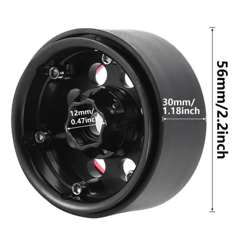 W3JF -set 4 metalen wiel velgen voor 1/10 afstandsbedieningscrawlers duurzaam en stijlvol